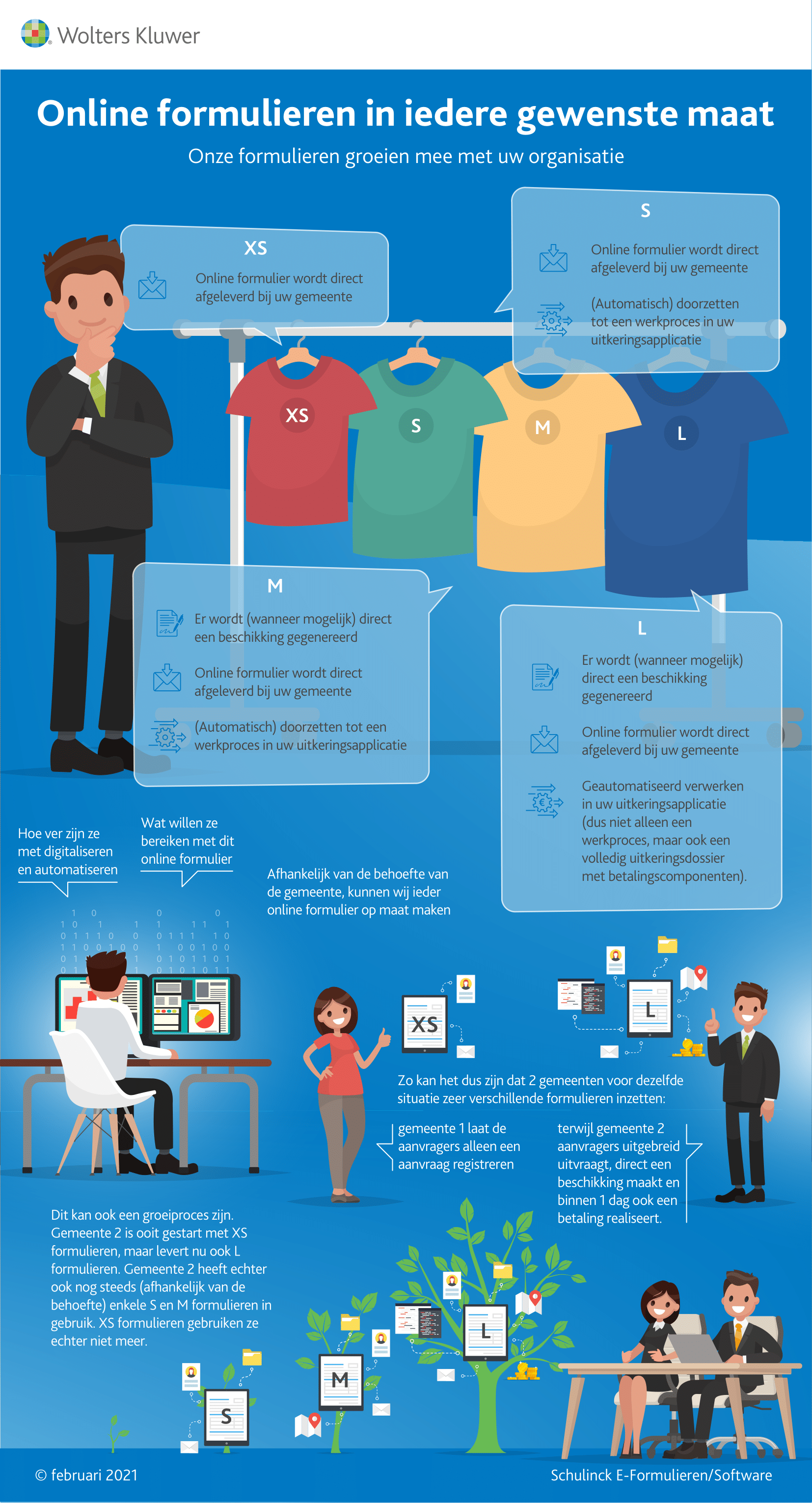 Infographic afbeelding van 'Online formulieren in iedere gewenste maat'